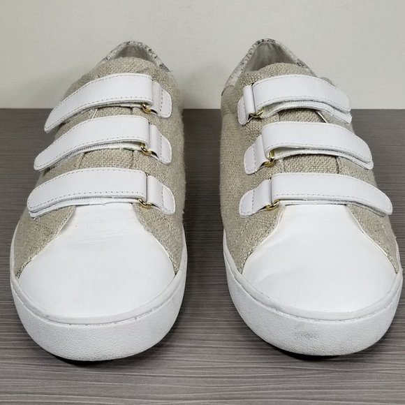 Michael Kors Craig Hook & Loop Strap Sneakers, Natural, Womens Size 9.5 M / 40.5 - Picture 2 of 10
